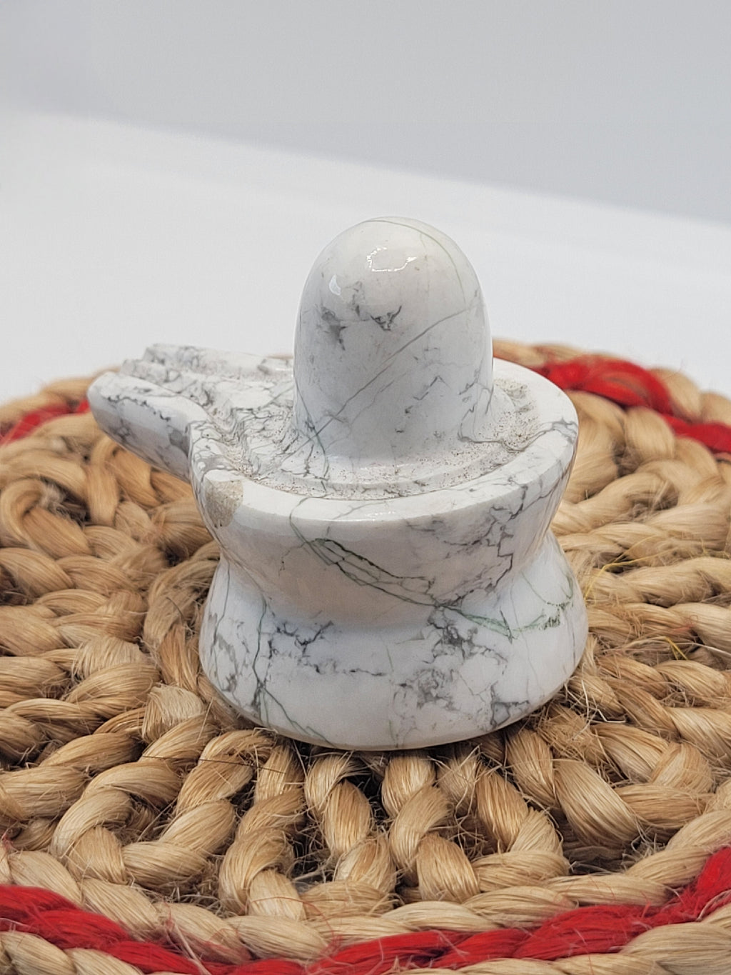 Shiva Lingam - White Opal - Small